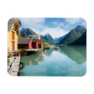 Imán Paisaje del fiordo de Fjaerlandsfjord en Noruega
