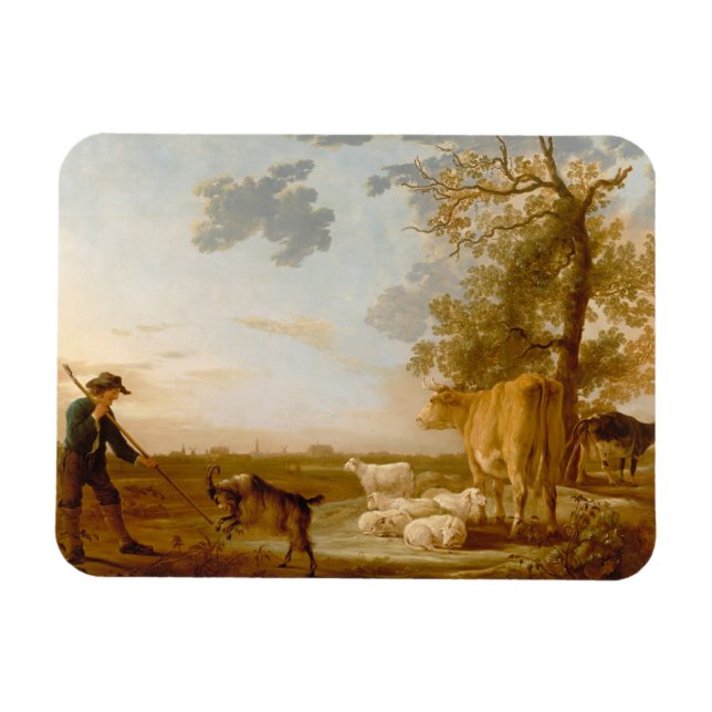 Imán Paisaje del ganado vacuno Aelbert Cuyp (Horizontal)