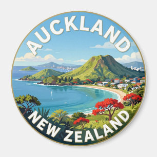 Imán Paisaje del golfo de Hauraki de Auckland Nueva Zel