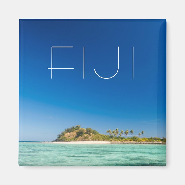 Imán Paisaje del lago azul, Fiji (Frente)