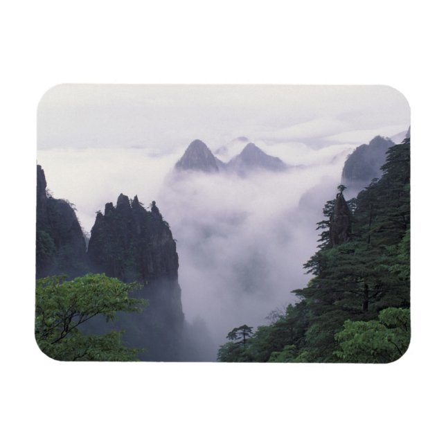 Imán Paisaje del Monte Huangshan (Montaña Amarilla) en (Horizontal)