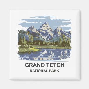 Imán Paisaje del Parque Nacional del Gran Tetón