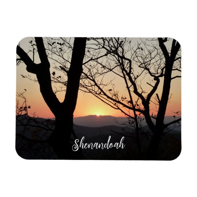 Imán Paisaje del Parque Nacional Shenandoah Sunset (Horizontal)