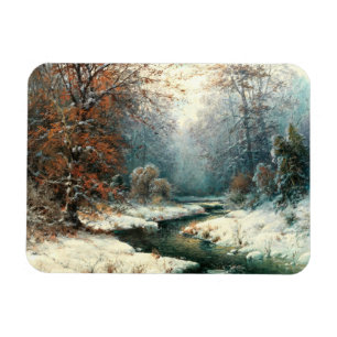 Imán Paisaje del río invernal