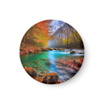 Paisaje del río Otoño Tranquilo