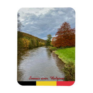 Imán paisaje del río Semois en Bouillon, Bélgica viaje
