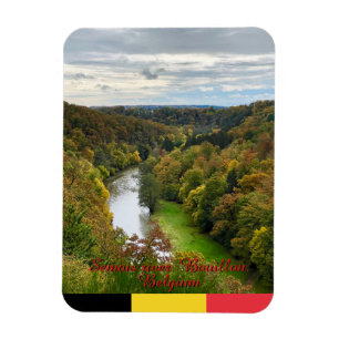 Imán paisaje del río Semois en Bouillon, Bélgica viaje
