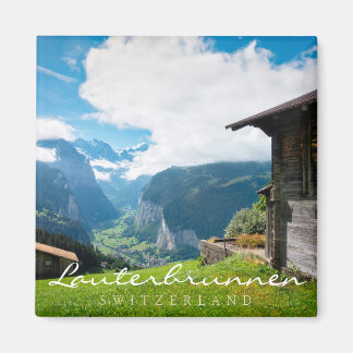 Imán Paisaje en el valle de Lauterbrunnen, Suiza