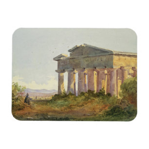 Imán Paisaje en Paestum (w/c en el papel)