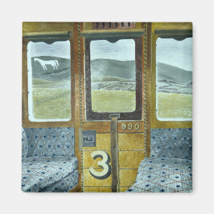 Imán Paisaje en tren (por Eric Ravilious)