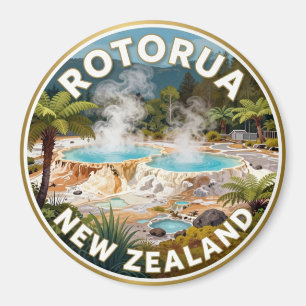 Imán Paisaje geotérmico de Rotorua Nueva Zelanda