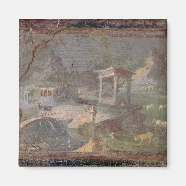 Imán Paisaje idílico, de Herculaneum, (Frente)