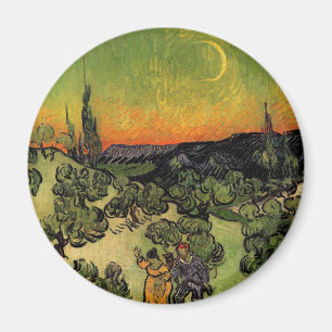 Imán Paisaje iluminado por la luna Vincent Van Gogh