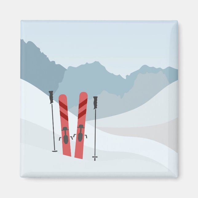 Imán Paisaje invernal (Frente)