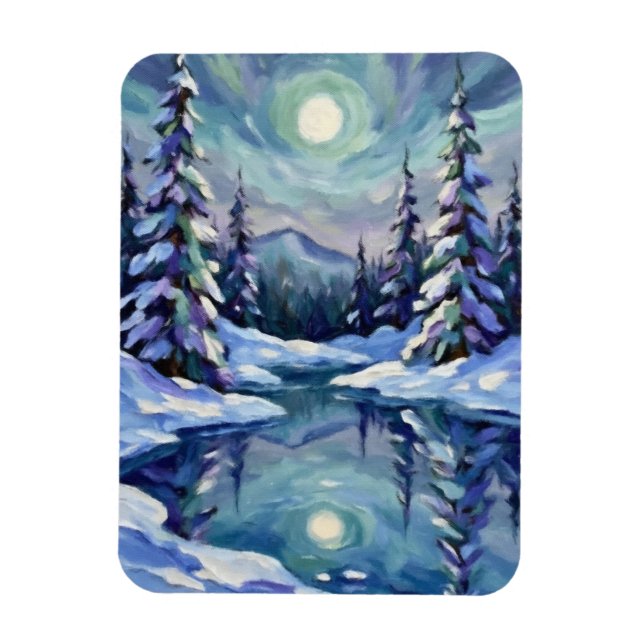 Imán Paisaje invernal (Vertical)