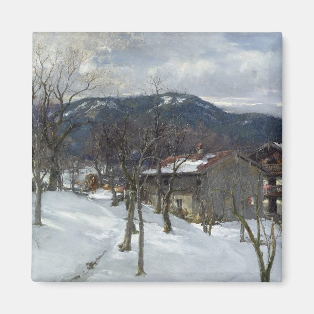 Imán Paisaje invernal cerca de Kutterling, 1899 (Frente)
