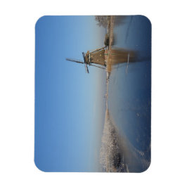 Imán Paisaje invernal con molino de viento y hielo