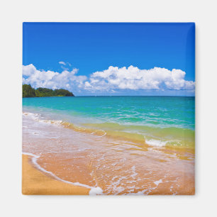 Imán Paisaje marino a lo largo de la bahía de Hanalei