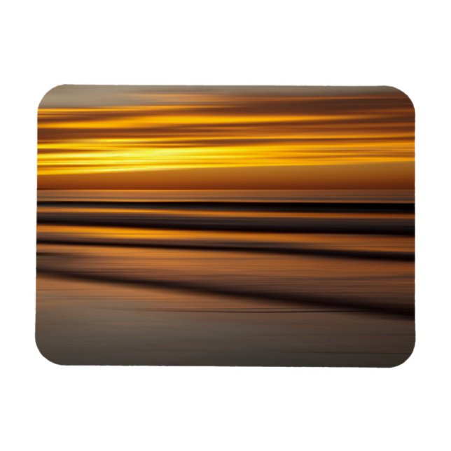 Imán Paisaje marino abstracto al atardecer, CA (Horizontal)