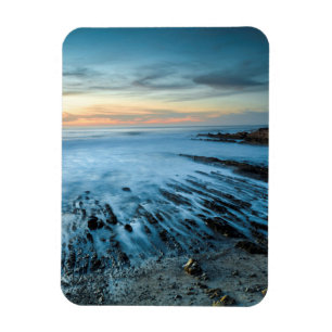 Imán Paisaje marino azul al atardecer, California