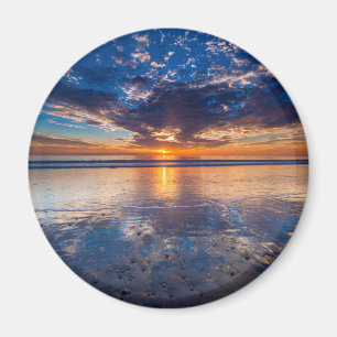 Imán Paisaje marino dramático, puesta de sol, CA