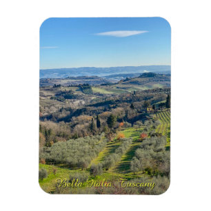 Imán Paisaje natural en Toscana, viajar Italia 