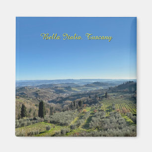 Imán Paisaje natural en Toscana, viajar Italia 