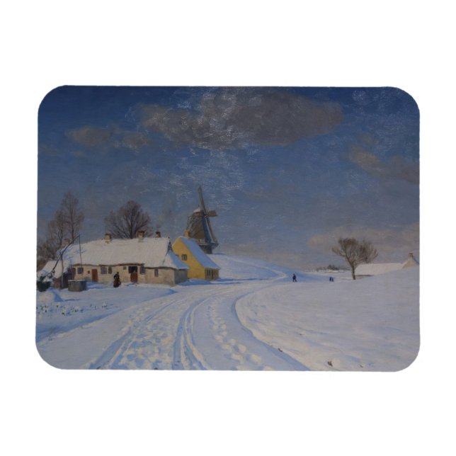 Imán Paisaje nevado en invierno (Horizontal)