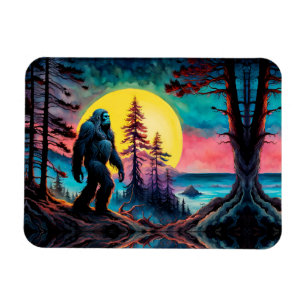 Imán Paisaje nocturno de Squatchin' Colorous Sasquatch