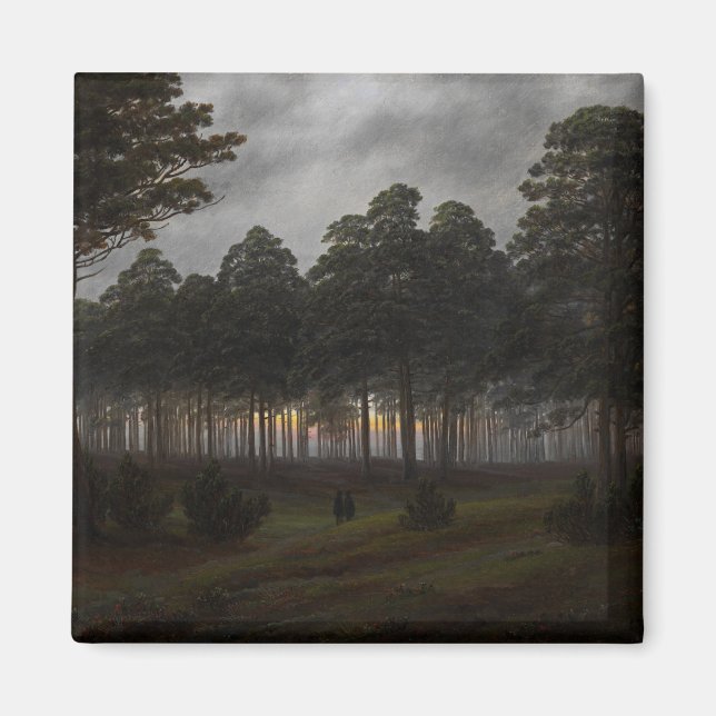 Imán Paisaje nocturno (por Caspar David Friedrich) (Frente)