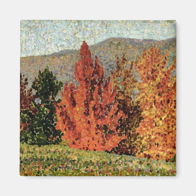 Imán Paisaje otoñal, c.1903 (aceite sobre lienzo) (Frente)