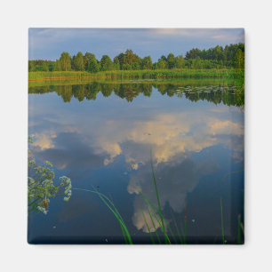 Imán Paisaje paisajístico Bosque Lago Bielorrusia