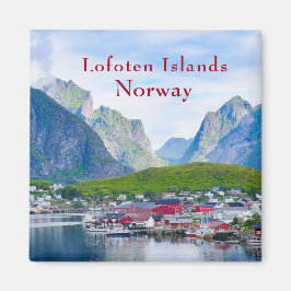 Imán Paisaje panorámico noruego Islas Lofoten Noruega