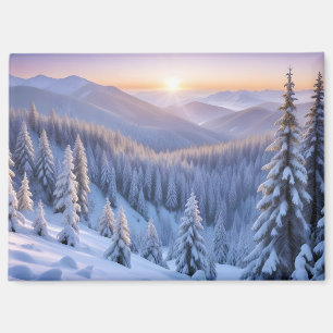 Imán Paisaje pintoresco Montañas Naturaleza invernal Ca