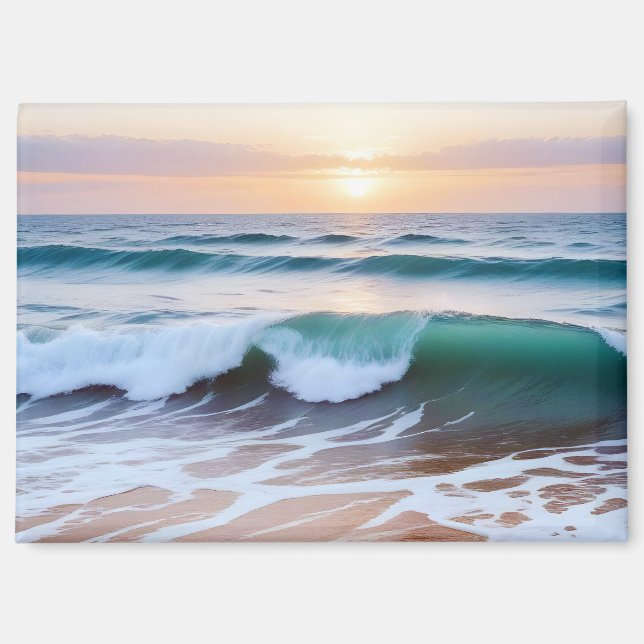 Imán Paisaje playero Sunset Dusk Tranquilidad Relax (Anverso)