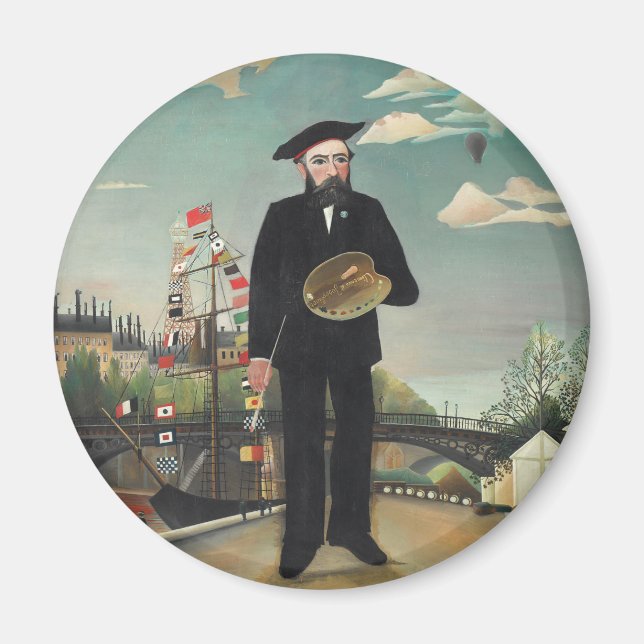 Imán Paisaje Retrato Mío 1890, Henri Rousseau (Frente)