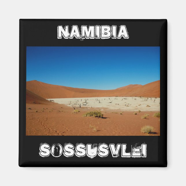 Imán Paisaje Sossusvlei de las dunas de arena de Namibi (Frente)