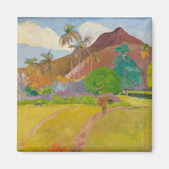 Imán Paisaje tahitiano (por Paul Gaugin) (Frente)