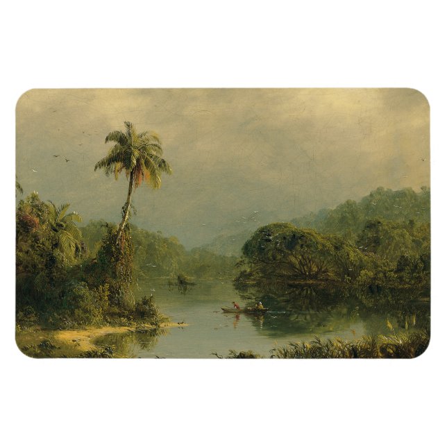 Imán Paisaje tropical Iglesia de Frederic Edwin (Horizontal)