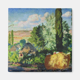 Imán Paisaje ucraniano (granjas rurales) (arte de Ucran