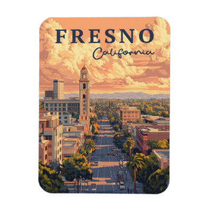 Imán Paisaje urbano de Fresno California