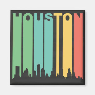 Imán Paisaje urbano de Houston del vintage