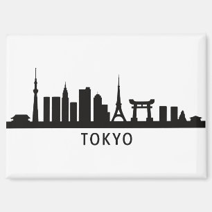 Imán Paisaje urbano de Japón Viaje   Silueta del horizo