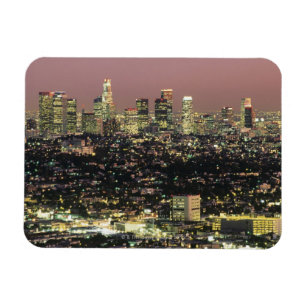 Imán Paisaje urbano de Los Ángeles en la noche