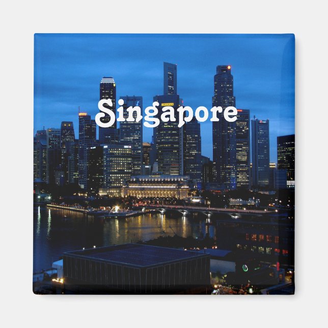 Imán Paisaje urbano de Singapur (Frente)