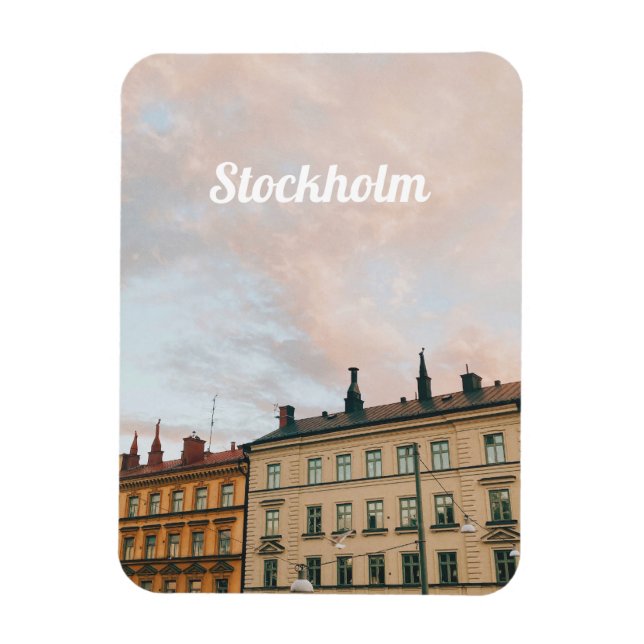 Imán Paisaje urbano de Södermalm en Estocolmo (Vertical)