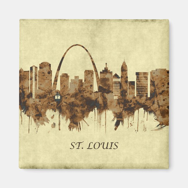 Imán Paisaje urbano de St. Louis Missouri (Frente)
