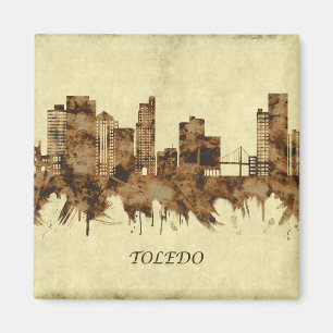 Imán Paisaje urbano de Toledo Ohio
