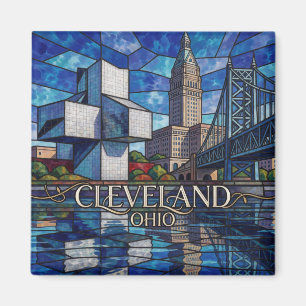 Imán Paisaje urbano del lago Erie de Cleveland 🌊