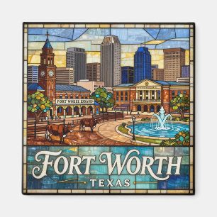 Imán Paisaje urbano occidental de Fort Worth 🤠